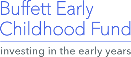Logo for the Buffet Early Childhood Fund. Includs byline of: Investing in the early years.